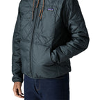 Patagonia Diamond Quilted Bomber Hooded Jacket-Summit Blue