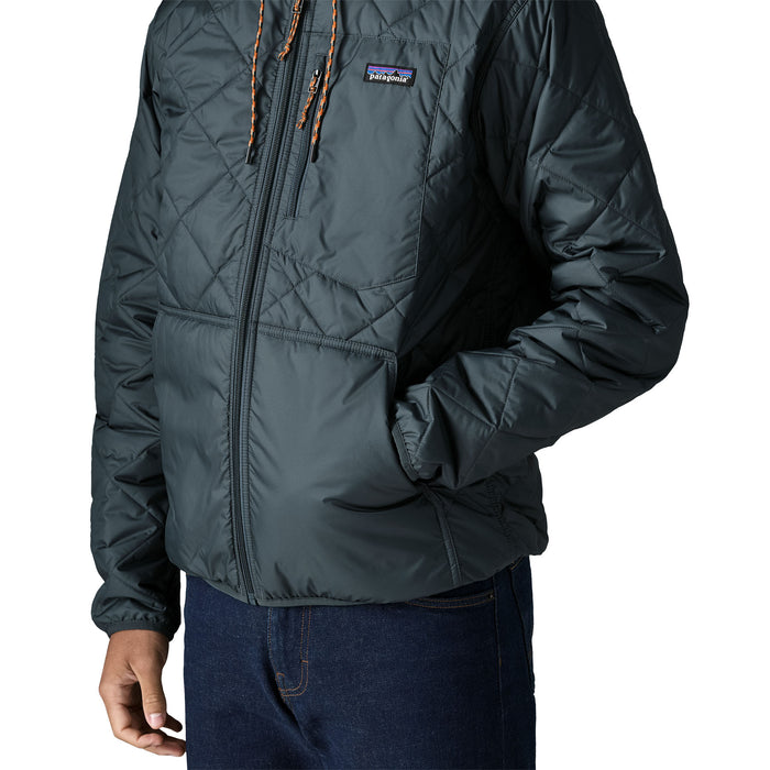 Patagonia Diamond Quilted Bomber Hooded Jacket-Summit Blue
