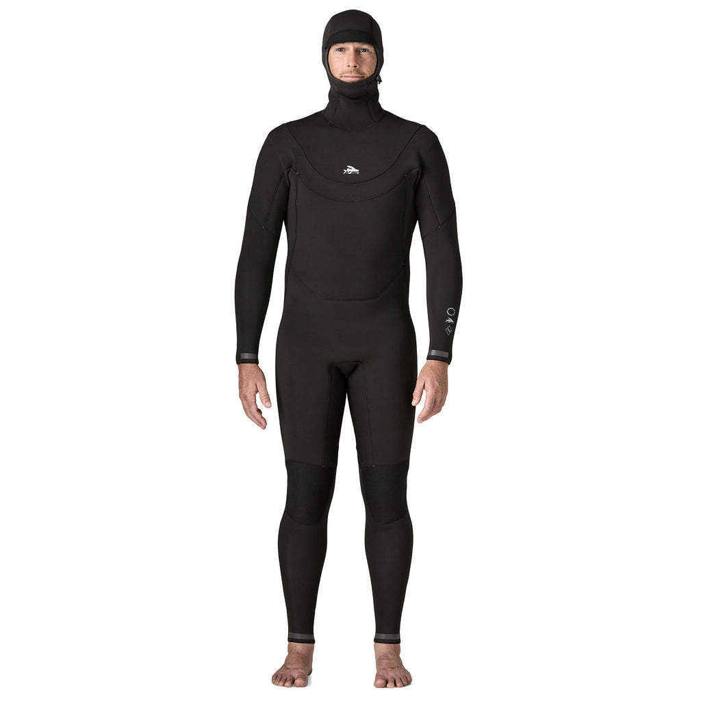 Patagonia Regulator 5/4 Hooded U-Zip Wetsuit-Black
