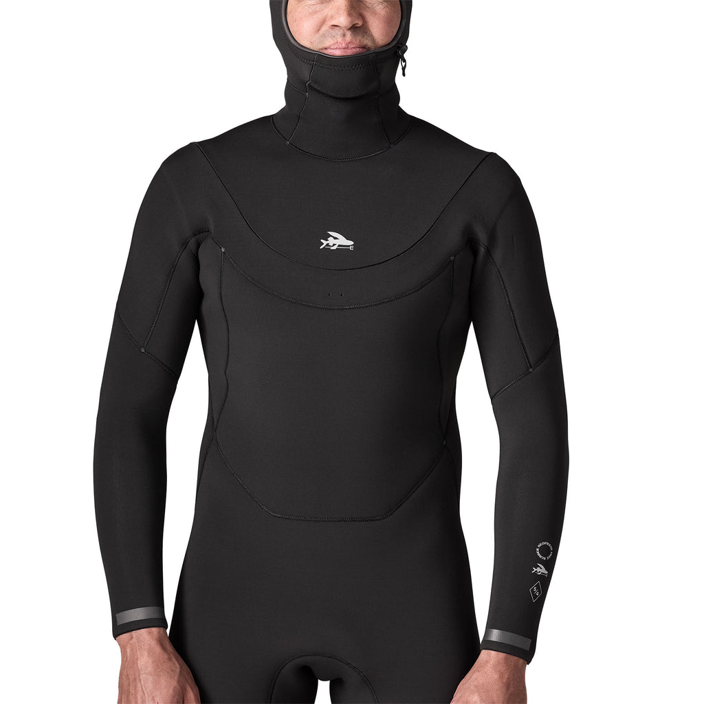 Patagonia Regulator 5/4 Hooded U-Zip Wetsuit-Black