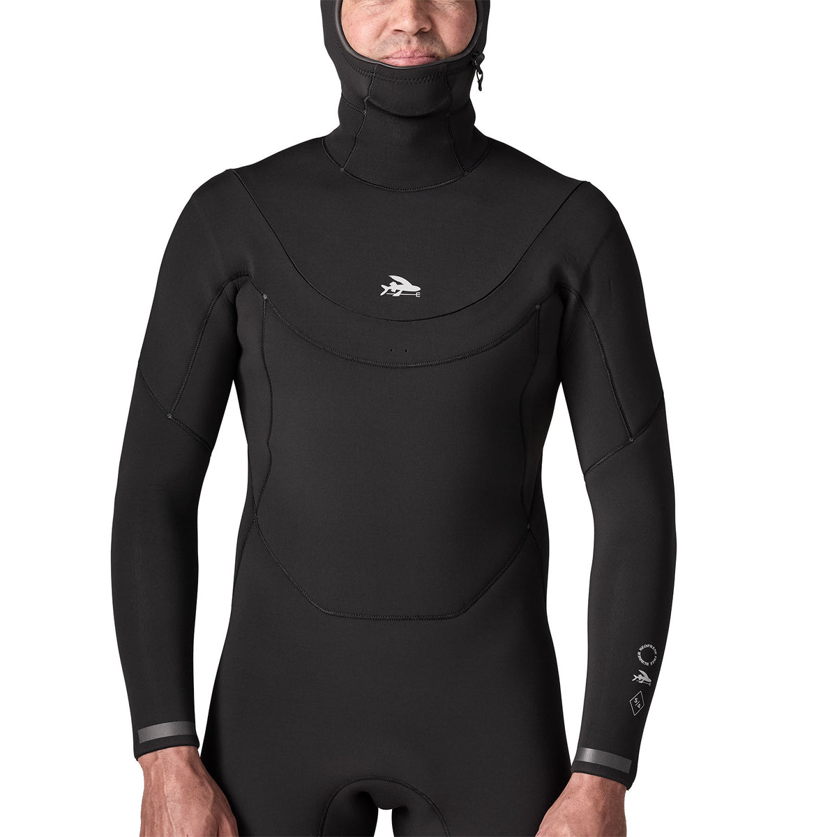 Patagonia Regulator 5/4 Hooded U-Zip Wetsuit-Black