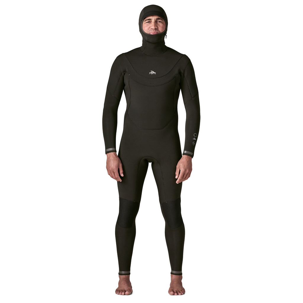 Patagonia Regulator 6/5 Hooded U-Zip Wetsuit-Black