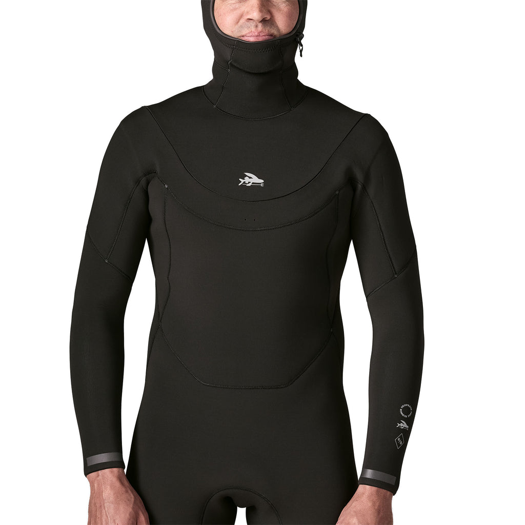 Patagonia Regulator 6/5 Hooded U-Zip Wetsuit-Black