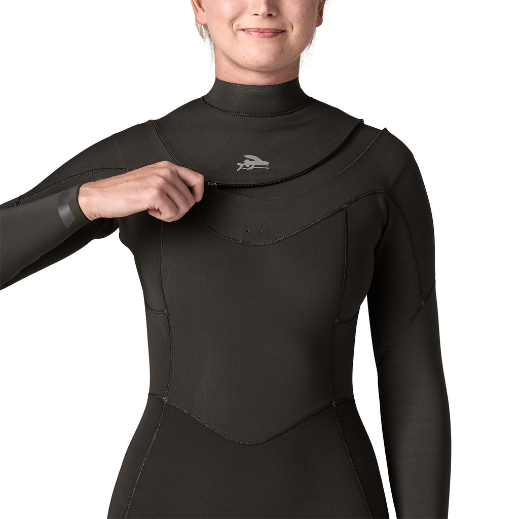 Patagonia W's Regulator 4/3 U-Zip Wetsuit-Black