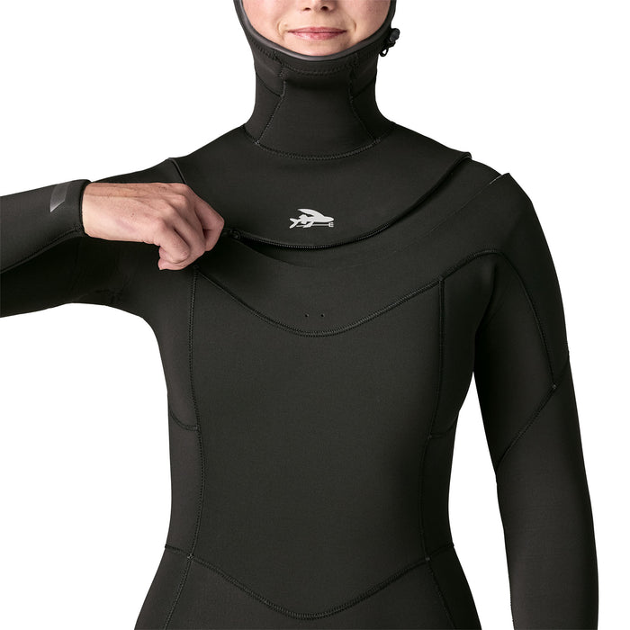 Patagonia W's Regulator 5/4 Hooded Wetsuit-Black
