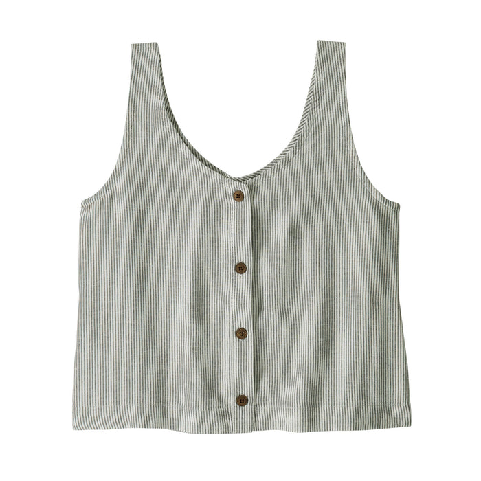 Patagonia Garden Island Tank-Solstice Stripe: Smolder Blue