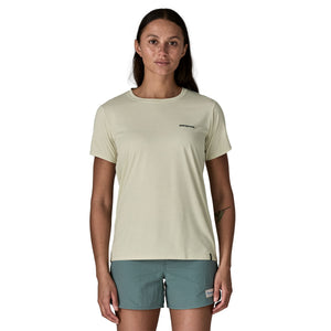 Patagonia x REAL W's Cap Cool Daily Boardshort Logo Sun Shirt-Dyno White— Alternate View