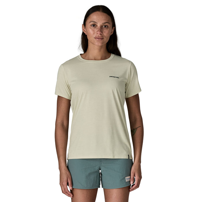 Patagonia x REAL W's Cap Cool Daily Boardshort Logo Sun Shirt-Dyno White