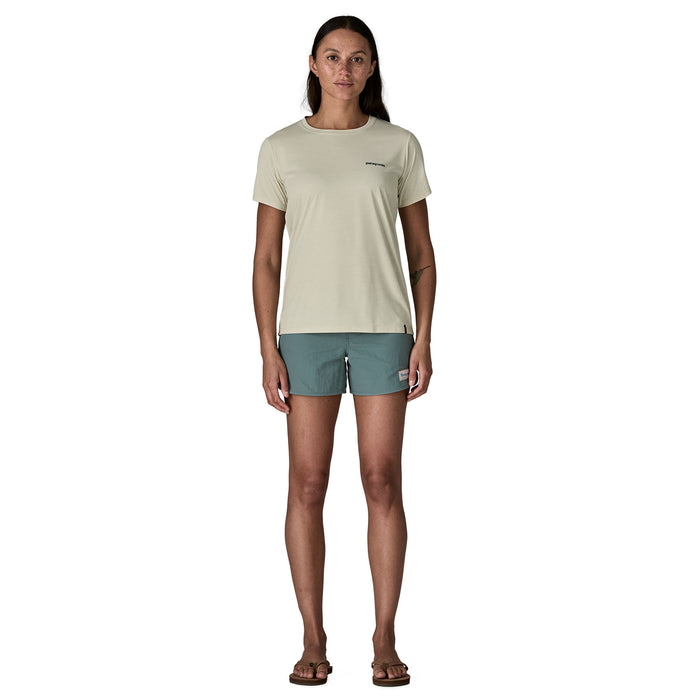 Patagonia x REAL W's Cap Cool Daily Boardshort Logo Sun Shirt-Dyno White