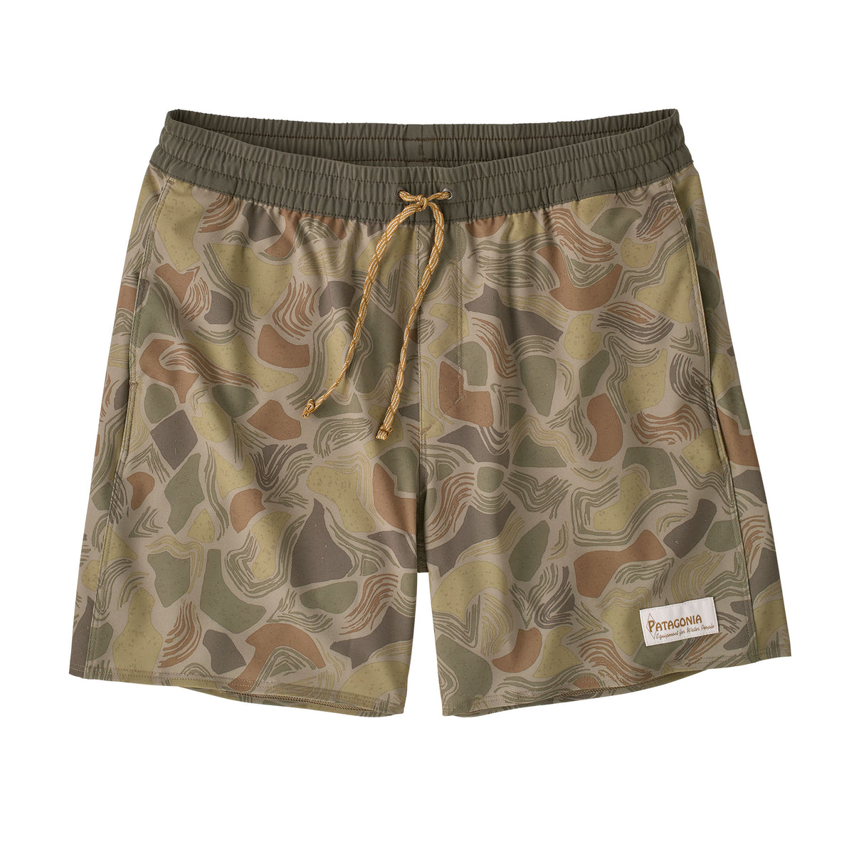 Patagonia Hydropeak Volley 16 in Boardshorts-Coastal Edge: Weathered Stone