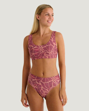 Free Fly Wavebound Scoop Top-Cosmic Bloom Plum