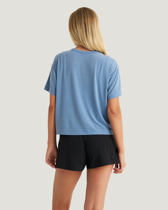 Free Fly Elevate Lightweight Tee-Windward Blue