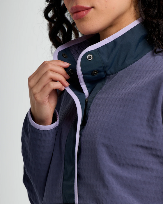 Free Fly Gridback Fleece Snap Pullover Sweatshirt-Dusk