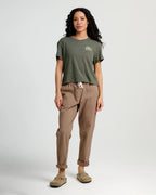Free Fly Poppy Tee-Heather Dark Forest