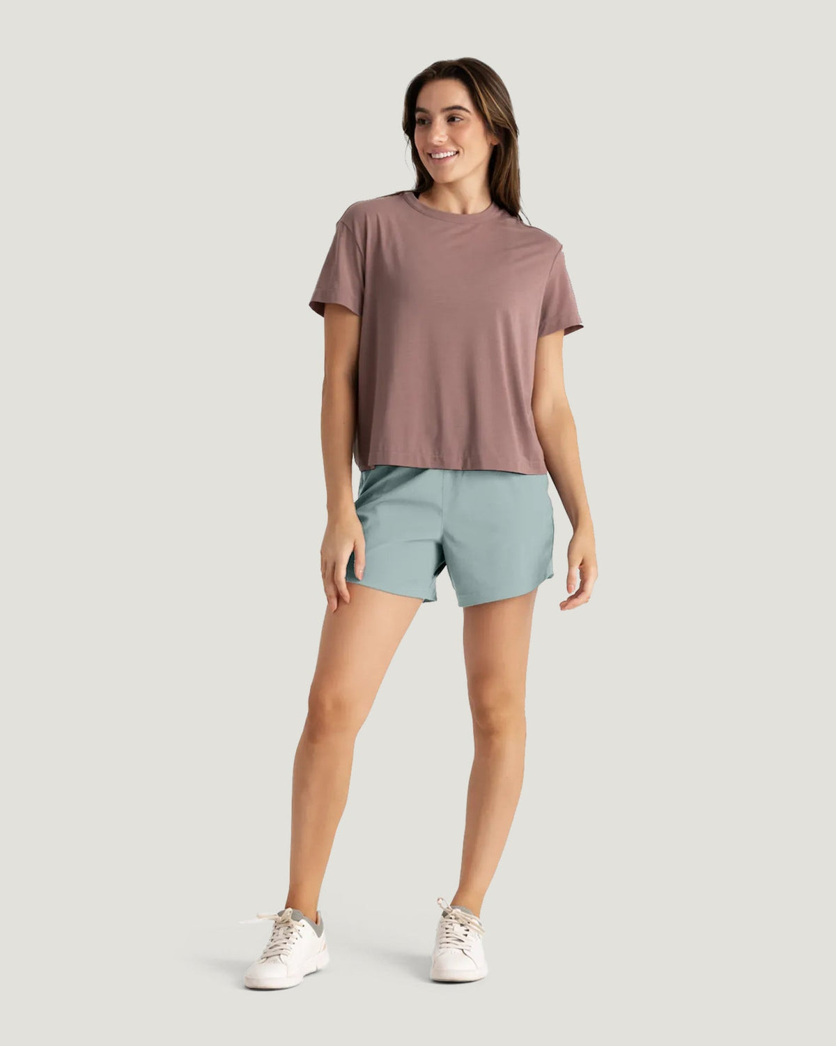 Free Fly Bamboo-Lined Active Breeze 5" Shorts-Ocean Mist