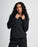 Free Fly Bamboo Lightweight Fleece Crop Hooded Sweatshirt-Heather Black