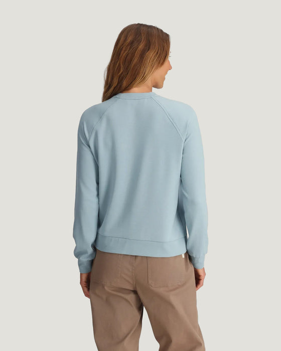 Free Fly Bamboo Lightweight Fleece Crew Sweatshirt-Ocean Mist