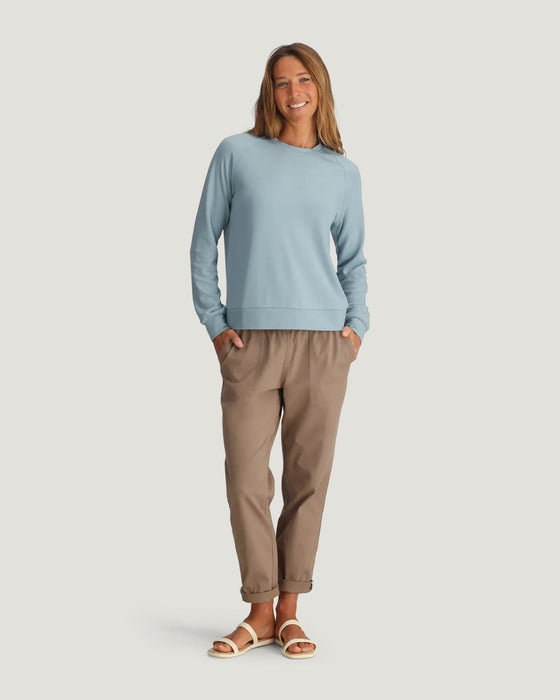 Free Fly Bamboo Lightweight Fleece Crew Sweatshirt-Ocean Mist