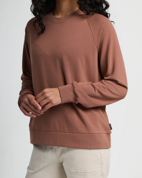 Free Fly Bamboo Lightweight Fleece Crew Sweatshirt-Nutmeg