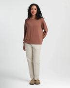 Free Fly Bamboo Lightweight Fleece Crew Sweatshirt-Nutmeg