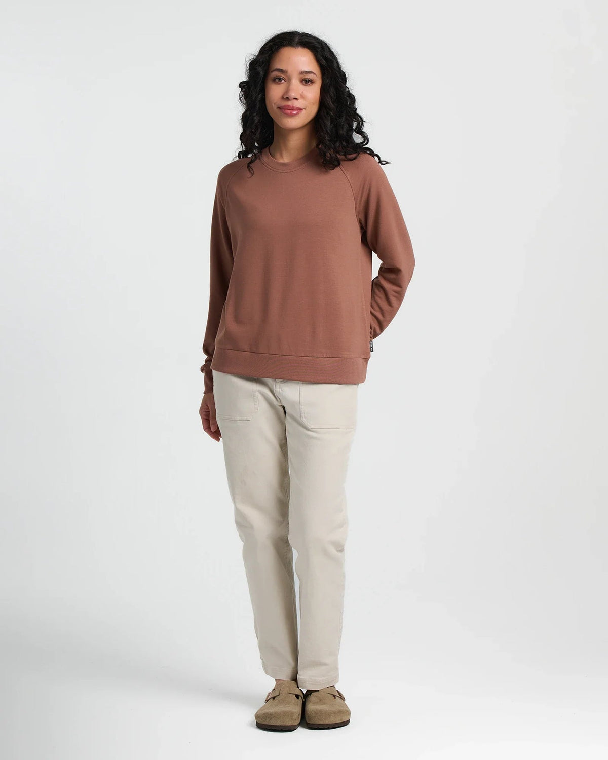 Free Fly Bamboo Lightweight Fleece Crew Sweatshirt-Nutmeg