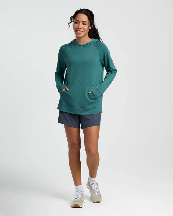 Free Fly Bamboo Lightweight Fleece Hooded L/S Shirt-Sea Pine