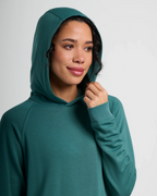 Free Fly Bamboo Lightweight Fleece Hooded L/S Shirt-Sea Pine