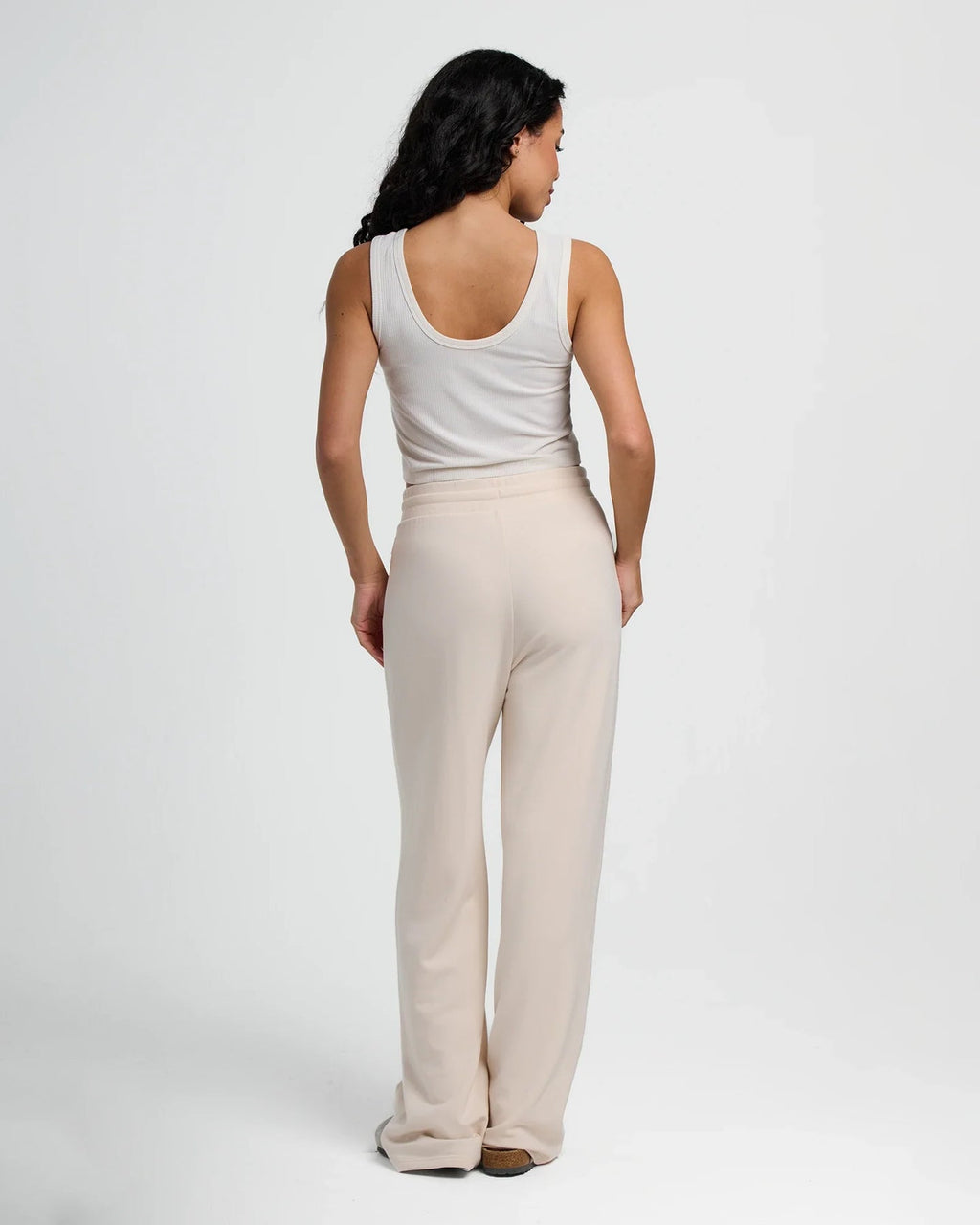 Free Fly Bamboo Lightweight Fleece Wide Pants-Stone