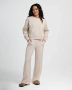 Free Fly Bamboo Lightweight Fleece Wide Pants-Stone