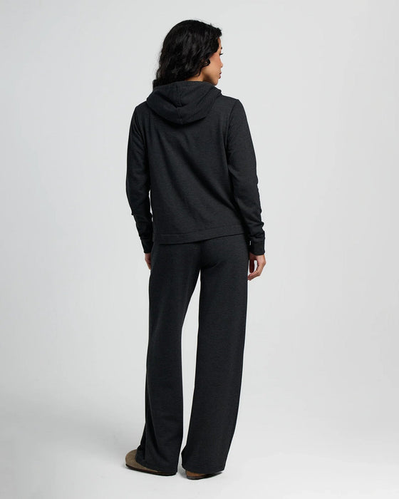 Free Fly Bamboo Lightweight Fleece Wide Leg Pants-Heather Black