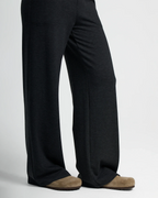 Free Fly Bamboo Lightweight Fleece Wide Leg Pants-Heather Black