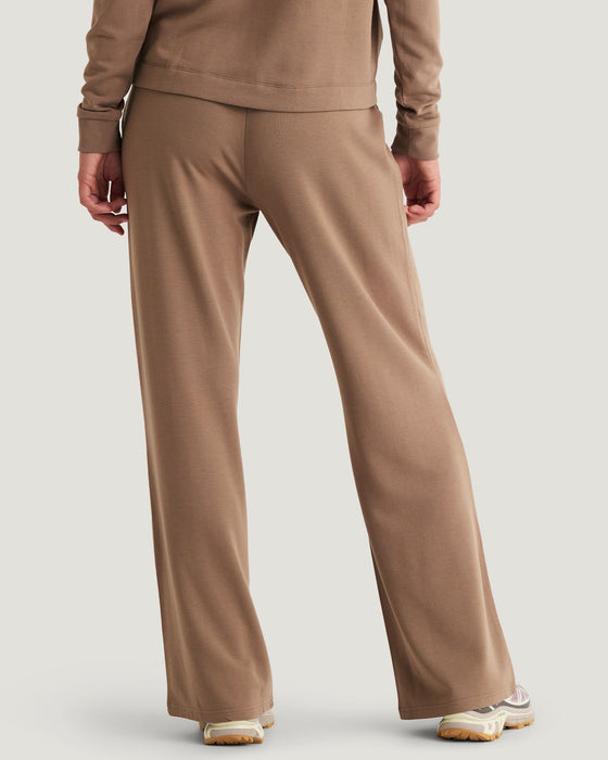 Free Fly Bamboo Lightweight Fleece Wide Leg Pants-Fossil