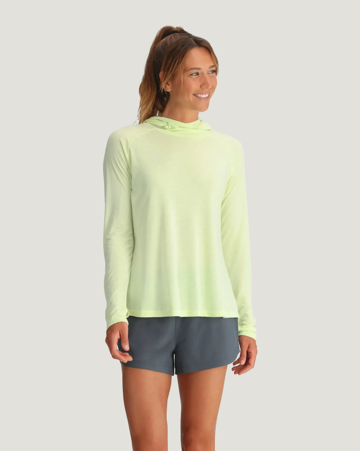 Free Fly Bamboo Lightweight Hooded II Sun Shirt-Lime