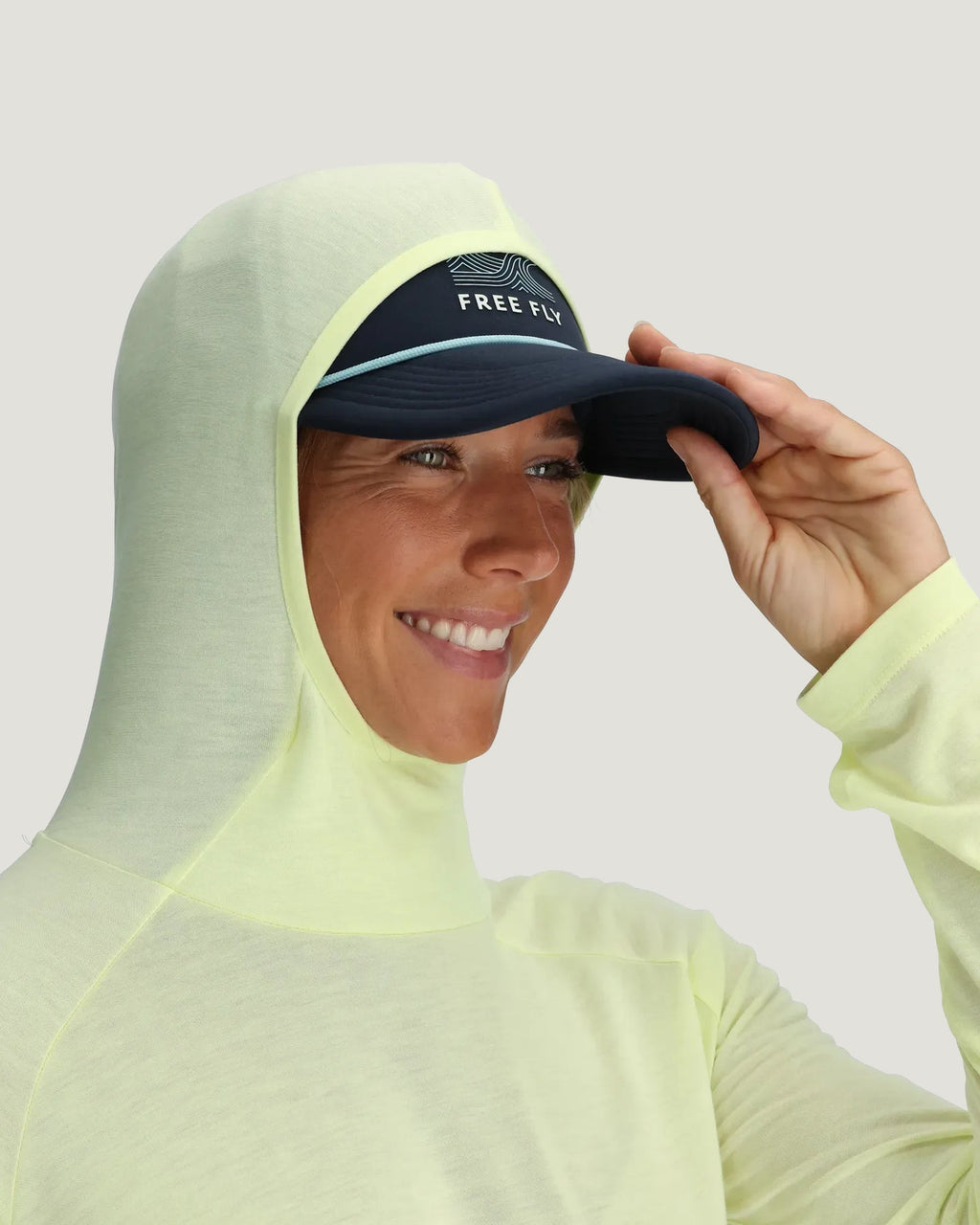 Free Fly Bamboo Lightweight Hooded II Sun Shirt-Lime