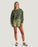 Free Fly Bamboo Northcoast Fleece Crew Sweatshirt-Watercolor Camo Oil Green
