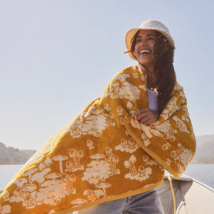 Slowtide Wonderland Premium Woven Towel-Orange