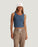 Free Fly Ribbed Bamboo Tank-Pacific Blue