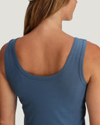 Free Fly Ribbed Bamboo Tank-Pacific Blue