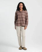 Free Fly Seawool Flannel L/S Shirt-Fossil Plaid