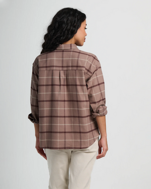 Free Fly Seawool Flannel L/S Shirt-Fossil Plaid