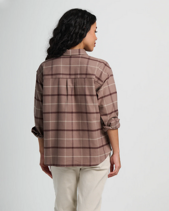 Free Fly Seawool Flannel L/S Shirt-Fossil Plaid