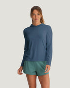 Free Fly Bamboo Shade Hoodie II Sun Shirt-Pacific Blue