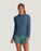 Free Fly Bamboo Shade Hoodie II Sun Shirt-Pacific Blue