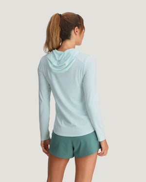Free Fly Bamboo Shade Hooded II Sun Shirt-Tropic Sea— Alternate View