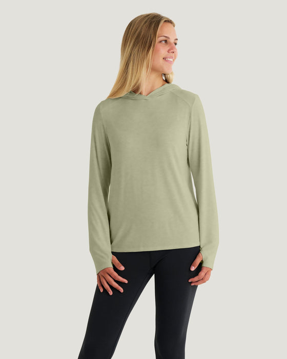 Free Fly Bamboo Shade Hoodie II Sun Shirt-Tea
