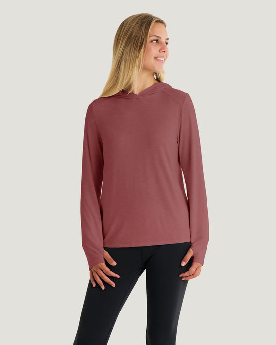 Free Fly Bamboo Shade Hoodie II Sun Shirt-Plum