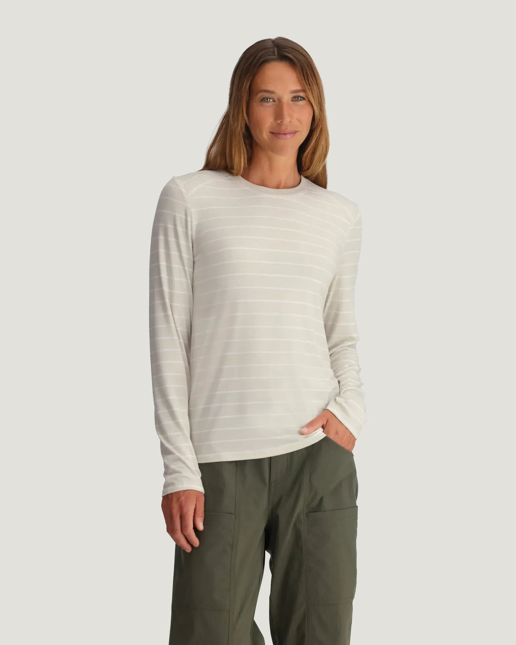 Free Fly Bamboo Shade II Sun Shirt-Dash Stripe Birch