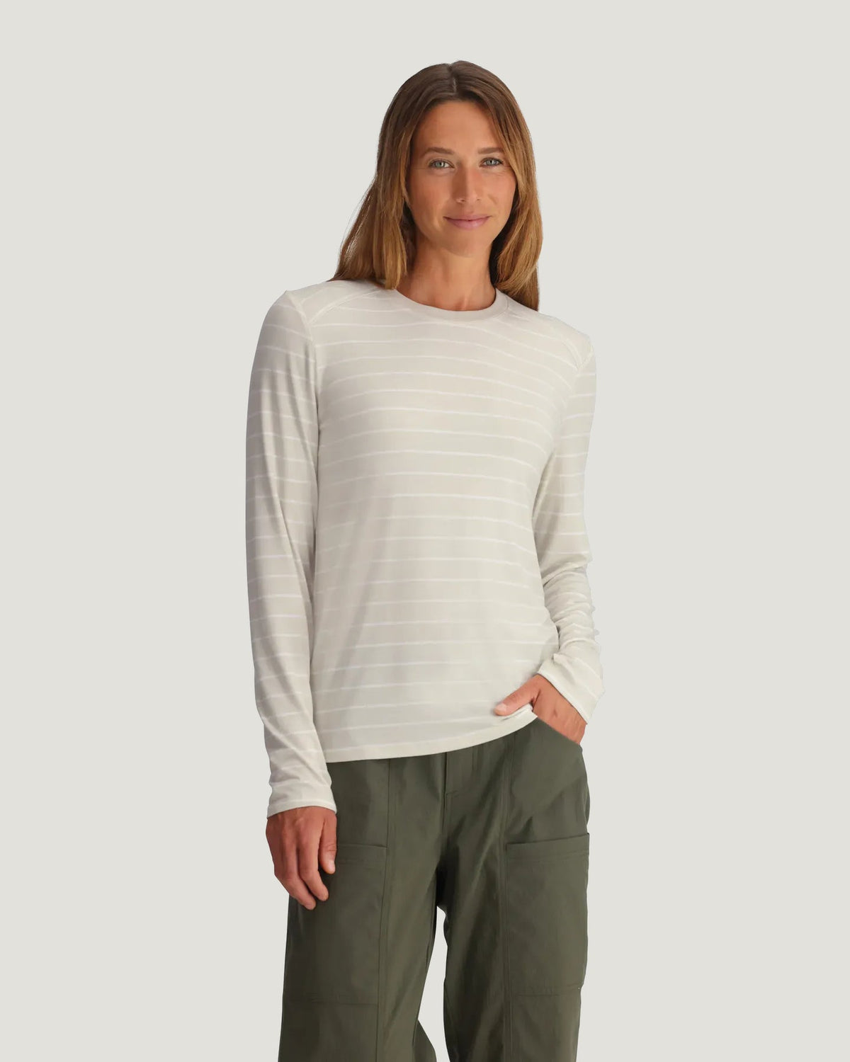 Free Fly Bamboo Shade II Sun Shirt-Dash Stripe Birch