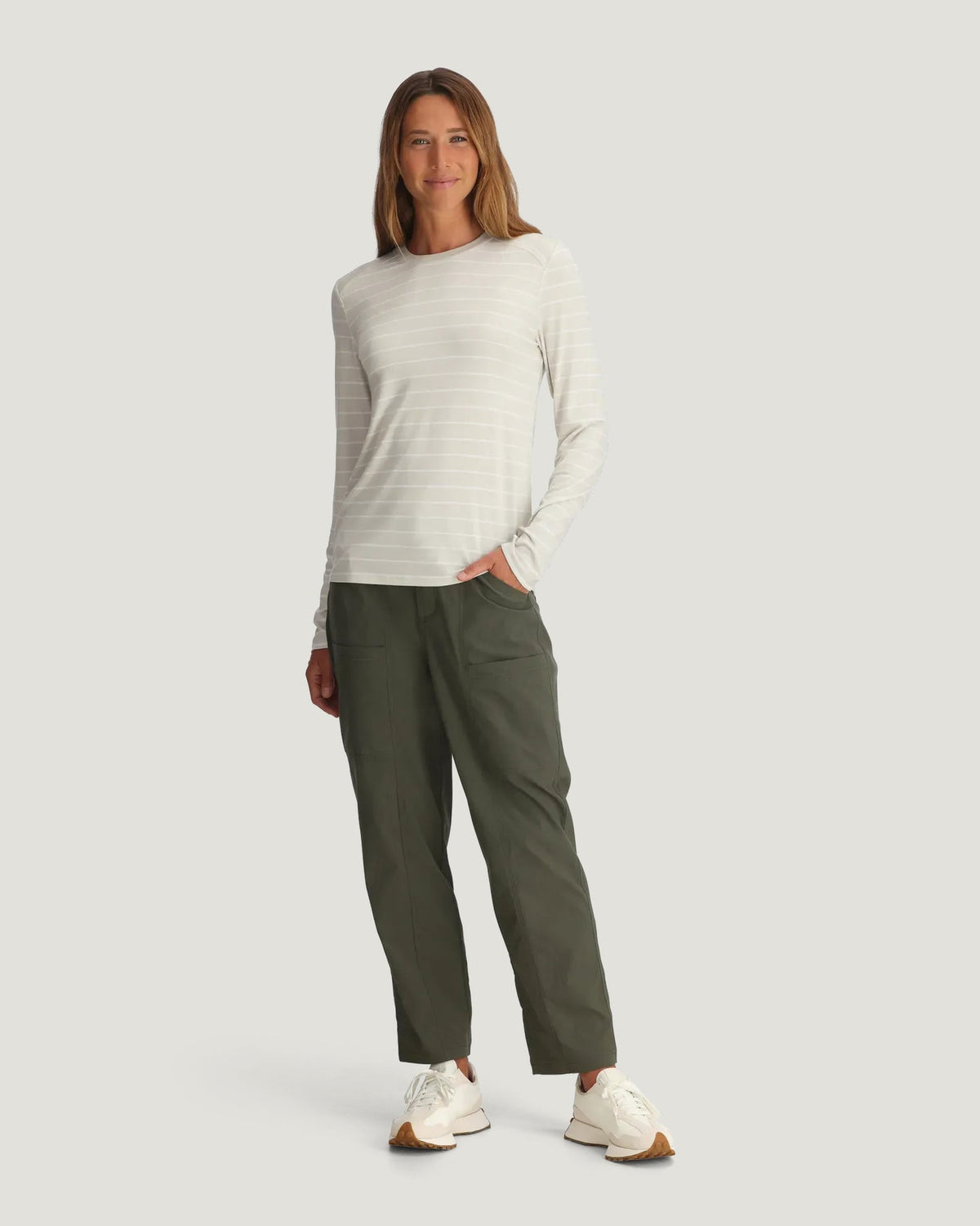 Free Fly Bamboo Shade II Sun Shirt-Dash Stripe Birch