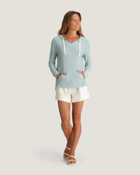 Free Fly Bamboo Slub Hooded Sun Shirt-Tropic Sea